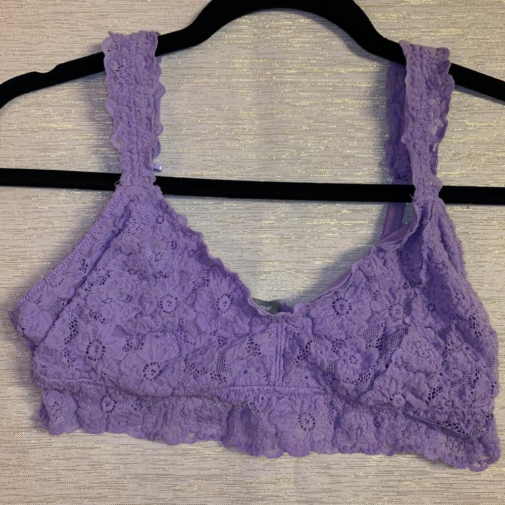 AE Aerie Lavender Lace Bralette Large - Like New
